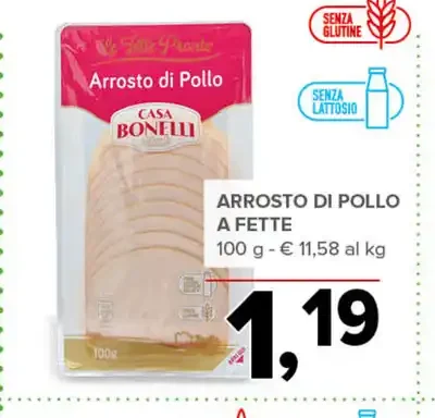 Arrosto di pollo a fette