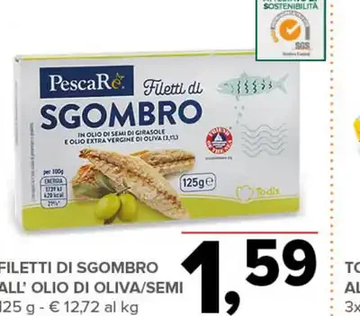 Filetti di sgombro all'olio