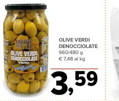Olive verdi denocciolate