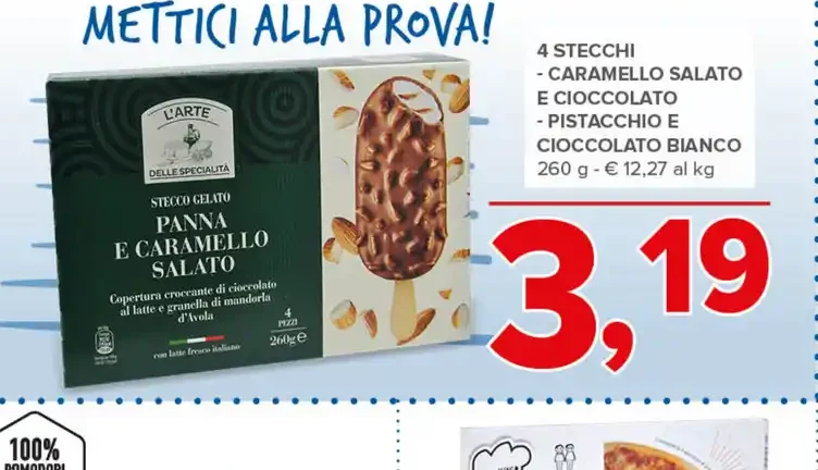 Stecco gelato panna e caramello salato