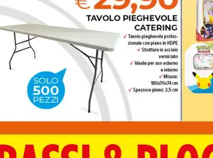 Tavolo pieghevole catering