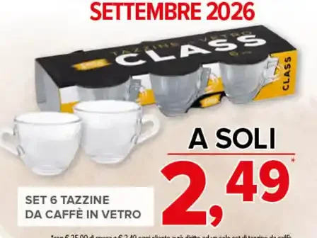 Tazzine da caffè in vetro