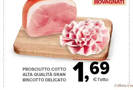 Prosciutto cotto alta qualità Gran Biscotto Delicato