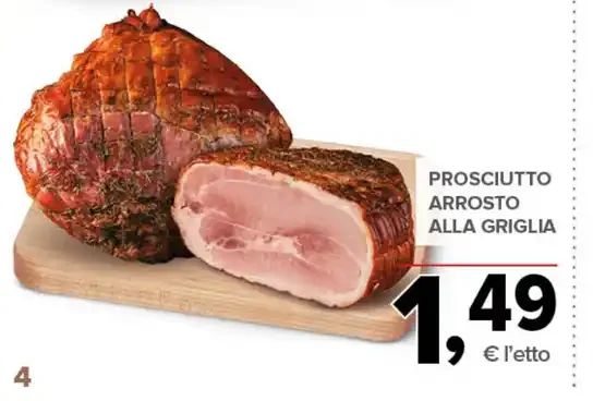 Prosciutto arrosto alla griglia
