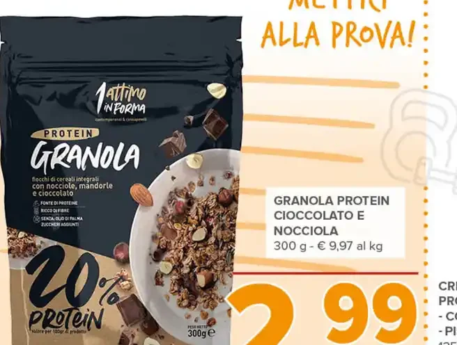 Granola protein cioccolato e nocciola