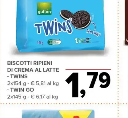 Biscotti ripieni di crema al latte