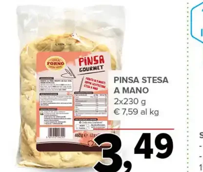 Pinsa stesa a mano
