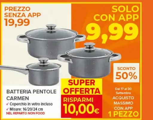 Batteria pentole Carmen