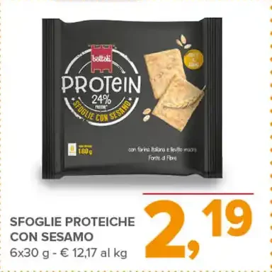 Sfoglie proteiche con sesamo