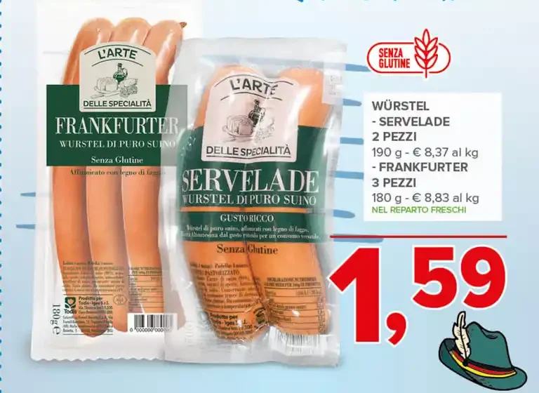 Würstel servelade o frankfurter