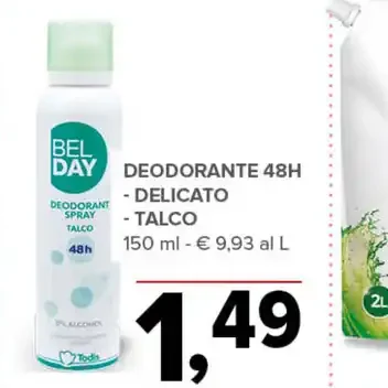 Deodorante 48h delicato talco