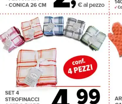 Set strofinacci a nido d'ape
