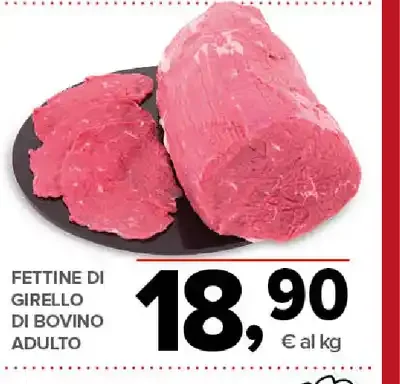 Fettine di girello di bovino adulto