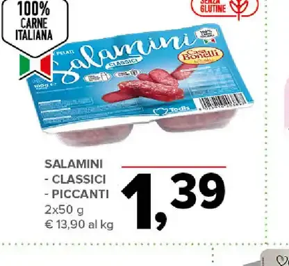 Salamini classici e piccanti