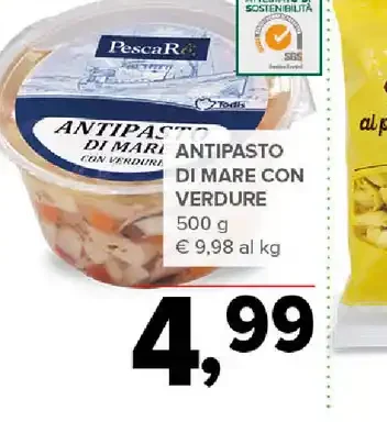 Antipasto di mare con verdure