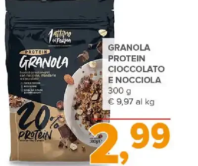 Granola protein cioccolato e nocciola
