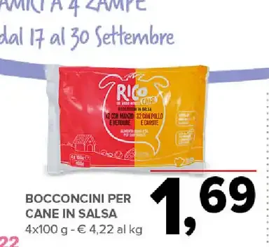 Bocconcini per cane in salsa