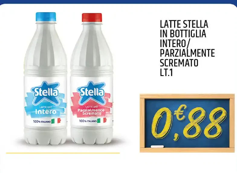 Latte Stella intero o parzialmente scremato