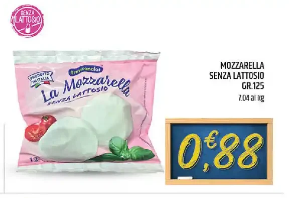Mozzarella senza lattosio