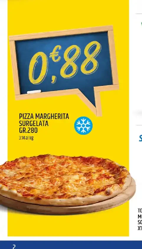 Pizza margherita surgelata