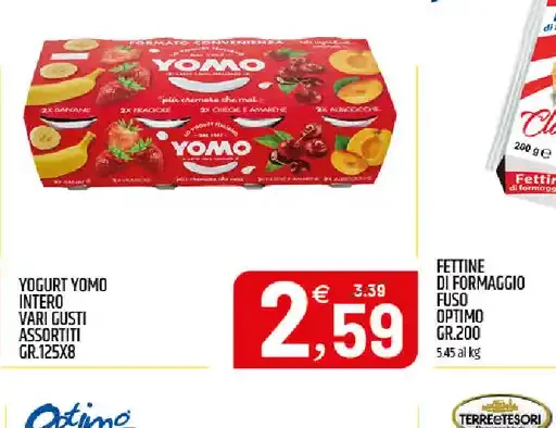 Yogurt Yomo intero vari gusti assortiti