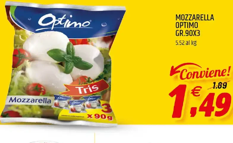 Mozzarella Optimo tris