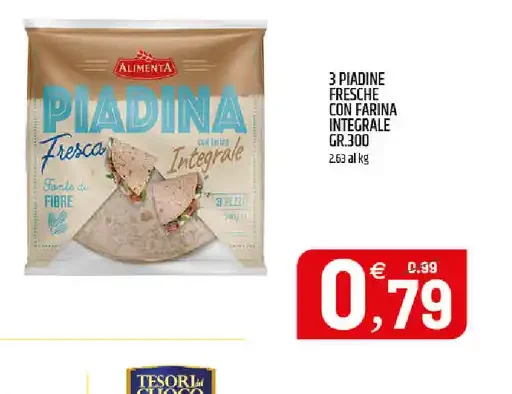 Piadina fresca integrale