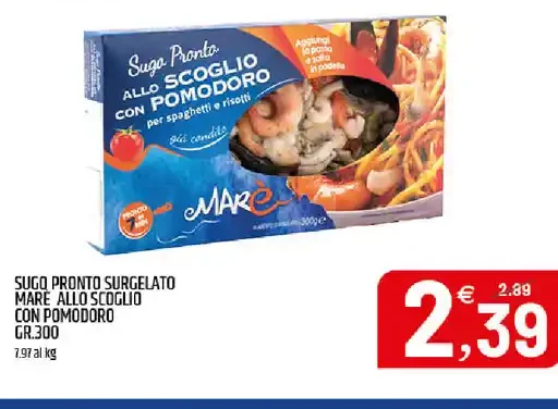 Sugo pronto surgelato Mare allo scoglio con pomodoro