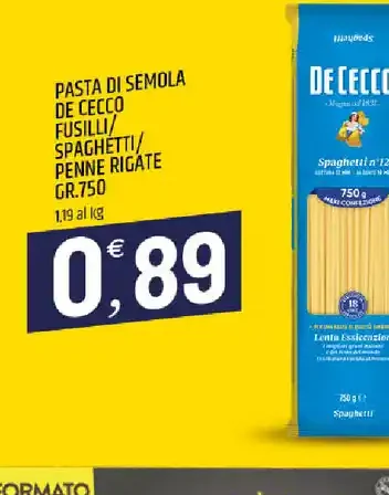 Pasta di semola De Cecco