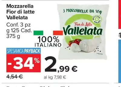 Mozzarella Fior di Latte Vallelata