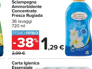 Spuma di Sciampagna Ammorbidente Concentrato Fresca Rugiada