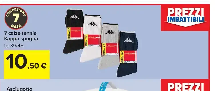 Calze tennis Kappa spugna