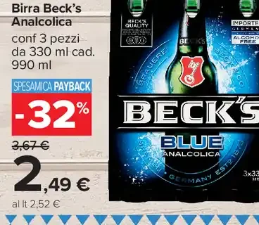 Birra Beck's Analcolica