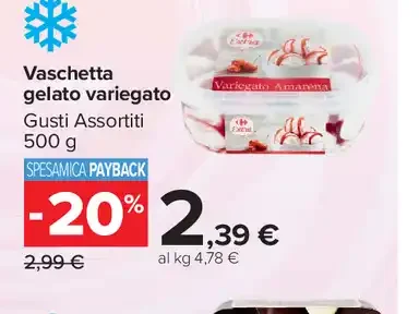 Vaschetta gelato variegato