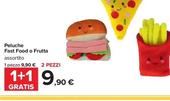 Peluche Fast Food o Frutta