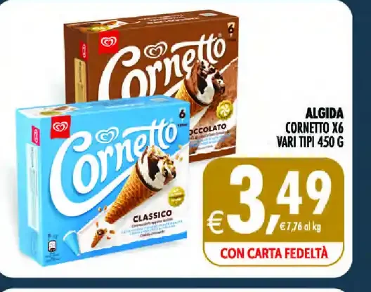 Cornetto vari gusti