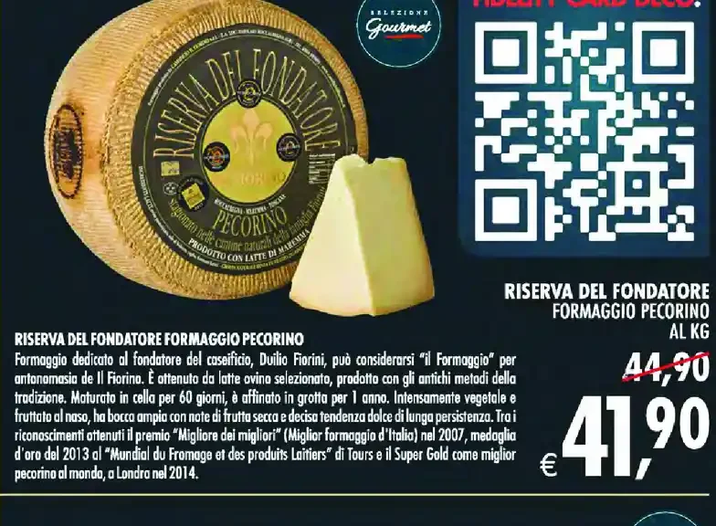 Riserva del Fondatore formaggio pecorino
