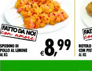 Spiedino di pollo al limone