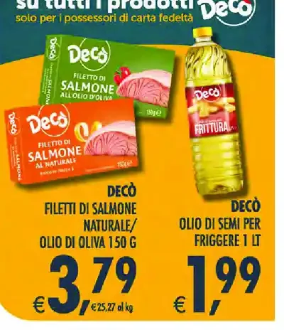 Filetti di salmone naturale/olio di oliva