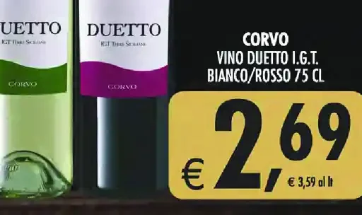 Vino Duetto bianco/rosso