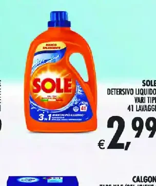 Sole detersivo liquido vari tipi