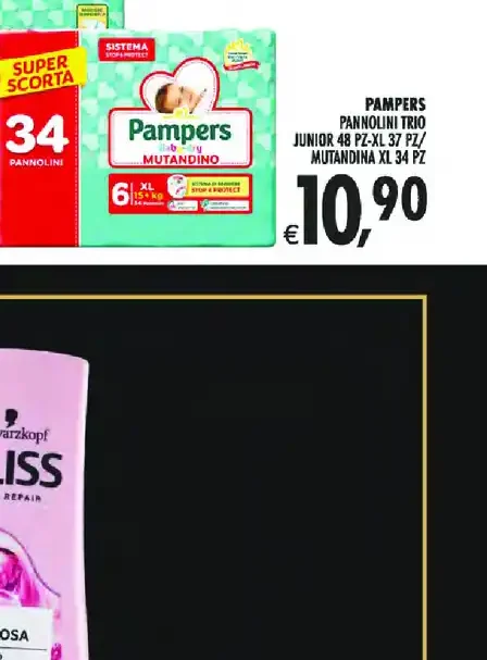 Pampers pannolini trio junior