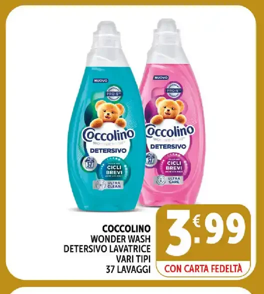 Detersivo lavatrice Coccolino Wonder Wash