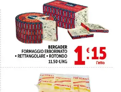 Formaggio Bergader Erborinato