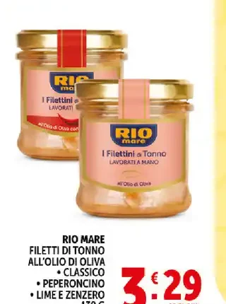 Filetti di tonno Rio Mare all'olio di oliva