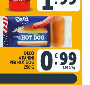 Panini per hot dog Decò