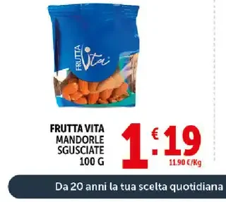 Mandorle sgusciate Frutta Vita