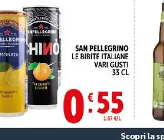Bibite San Pellegrino vari gusti
