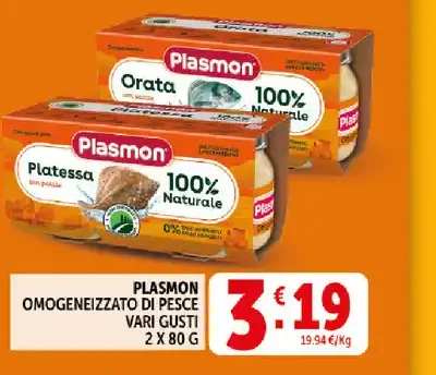 Plasmon omogeneizzato di pesce