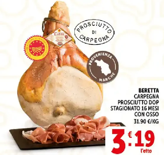 Prosciutto crudo DOP